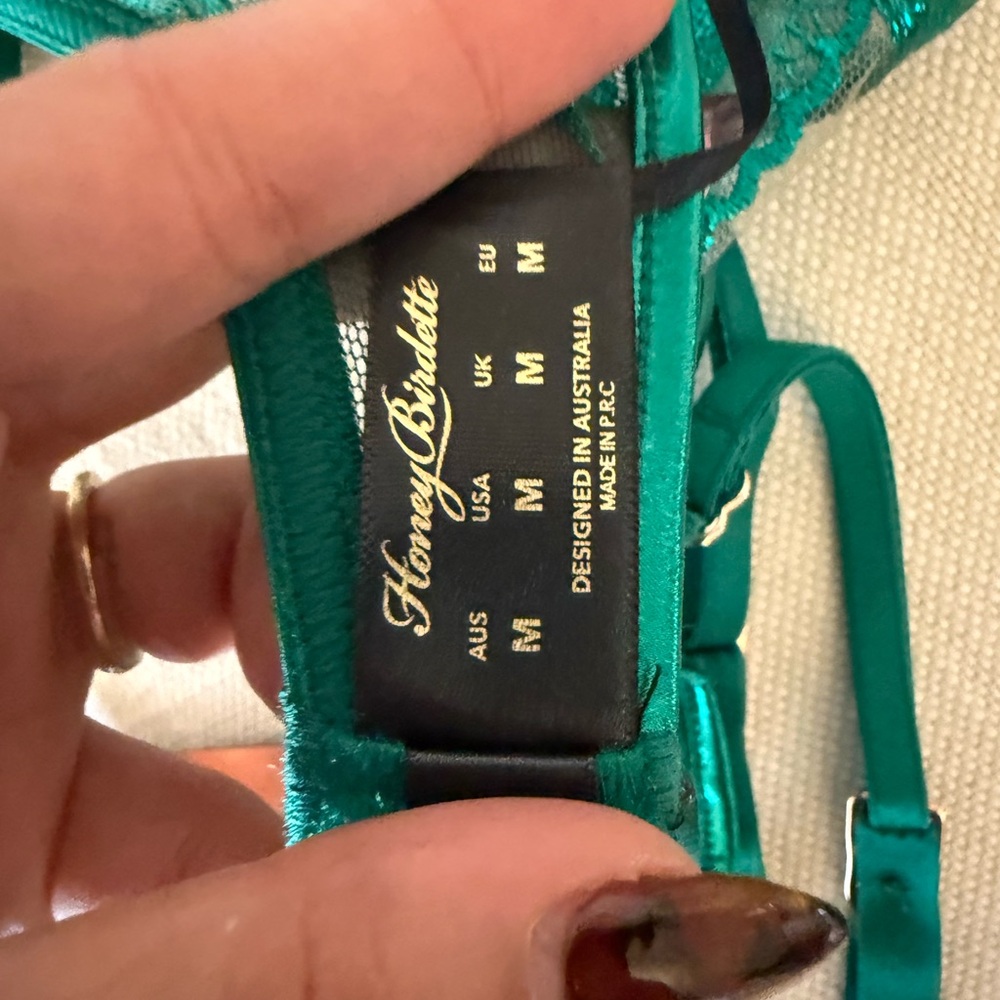 Honey Birdette Green Lingerie Set - Picture 6 of 12
